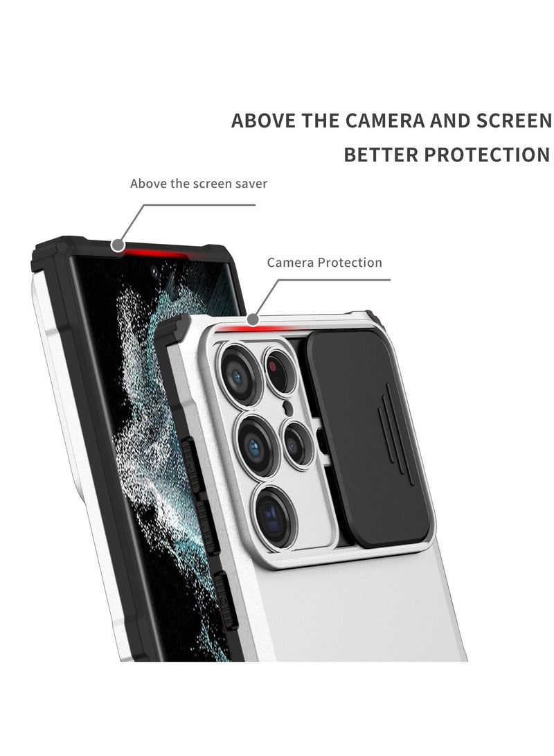 Case Cover for Samsung Galaxy S22 Ultra, Innovative Telescopic Bracket, Sliding Protection Camera Window, Bumper Shockproof Phone Back Cover - Image 3