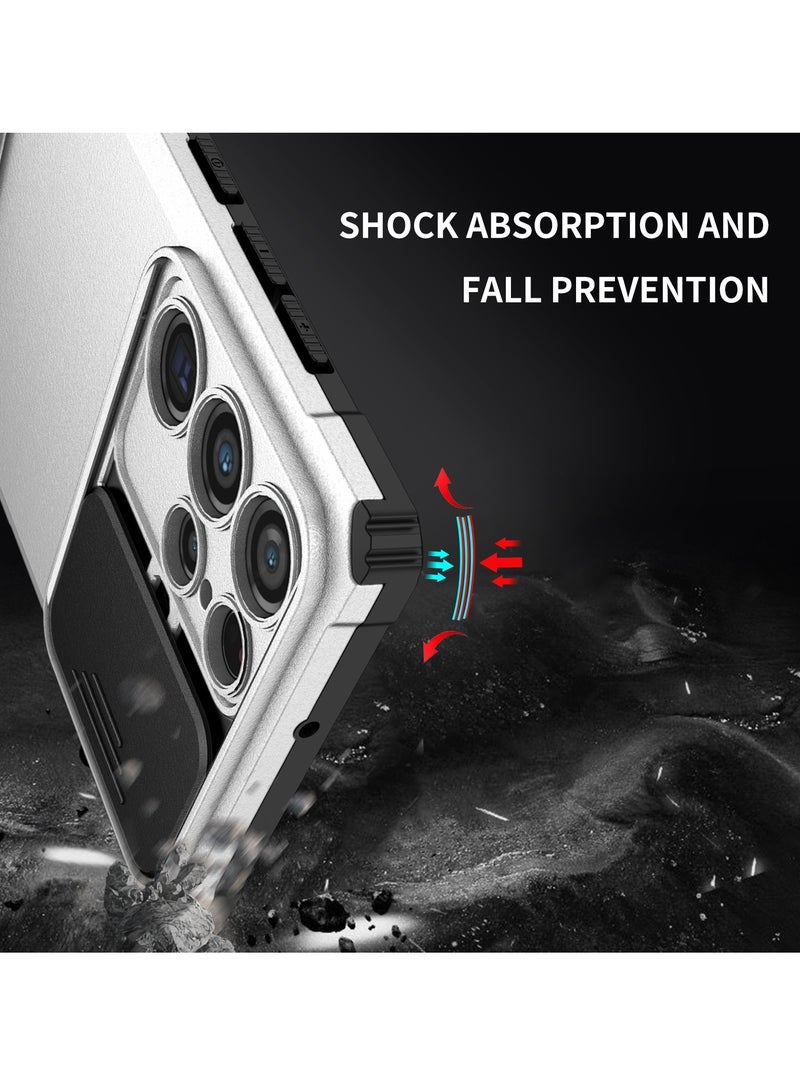 Case Cover for Samsung Galaxy S22 Ultra, Innovative Telescopic Bracket, Sliding Protection Camera Window, Bumper Shockproof Phone Back Cover - Image 4