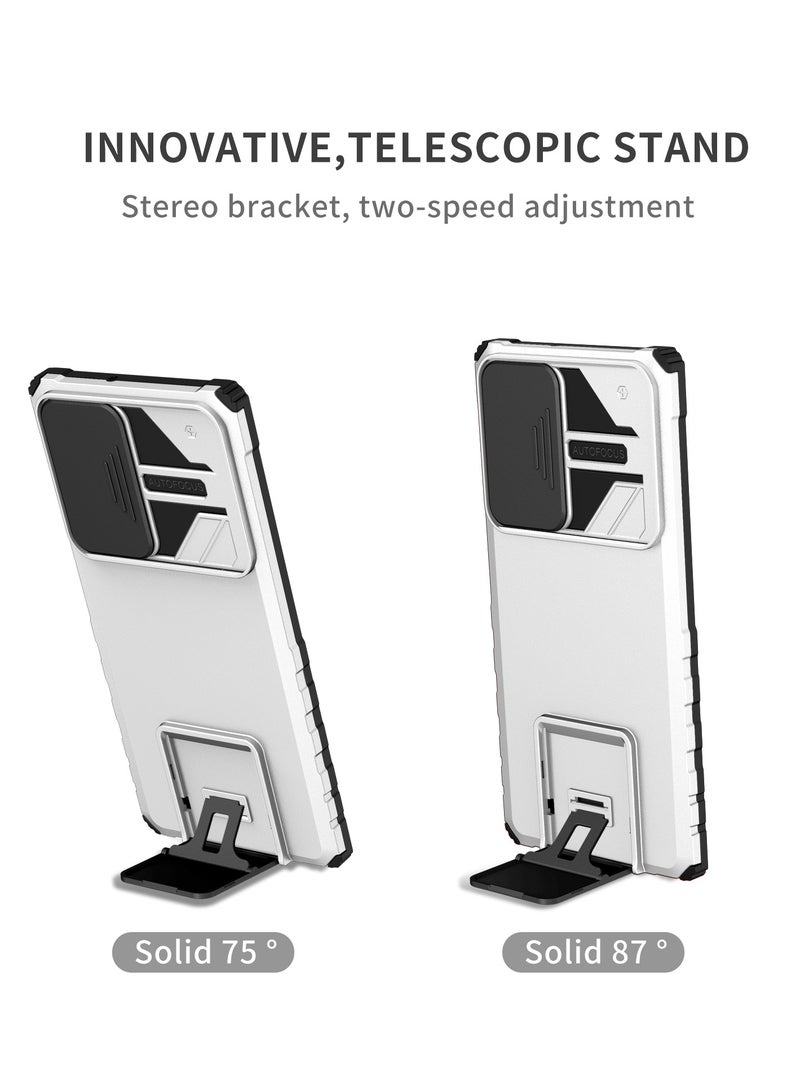 Case Cover for Samsung Galaxy S22 Ultra, Innovative Telescopic Bracket, Sliding Protection Camera Window, Bumper Shockproof Phone Back Cover - Image 2