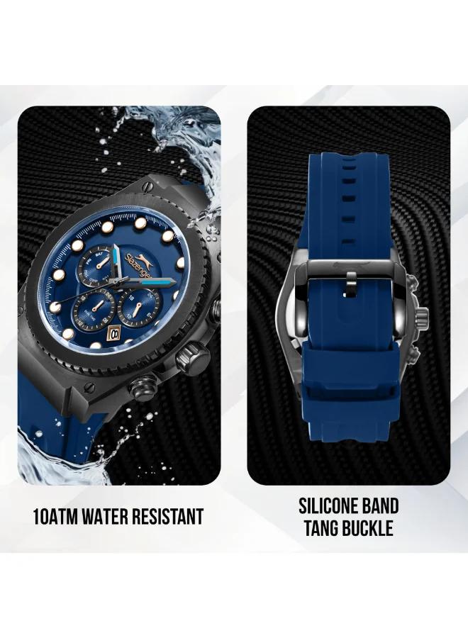 Slazenger  Slazenger Men's Multifunction Dark Blue Dial Watch - SL.9.2568.2.699  | Best Price UAE
