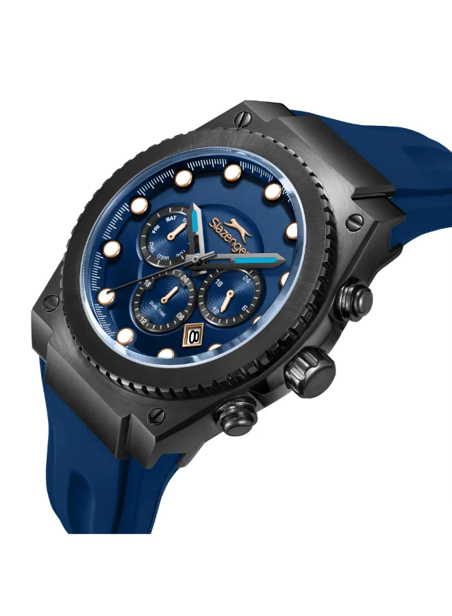 Slazenger  Slazenger Men's Multifunction Dark Blue Dial Watch - SL.9.2568.2.699  | Best Price UAE