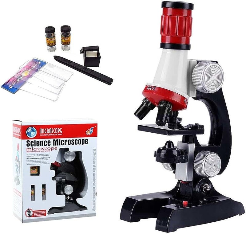 Quasar  Science Microscope Kits with Slides Educational in Beginner Kit with LED Zooming 100X 400X and 1200X Students Educational Learning Magnification for Kids Only Toy Purpose Uses Not Real - Image 1
