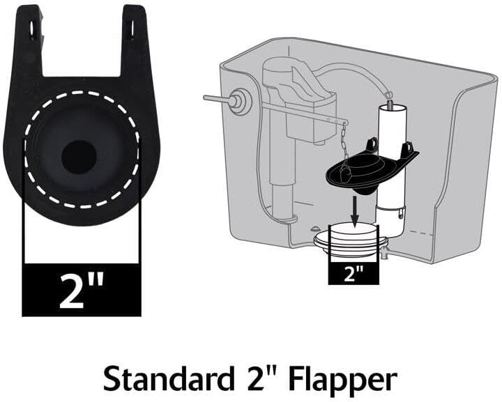 Korky Toilet Flapper Black Rubber for Universal 2 in - Image 5
