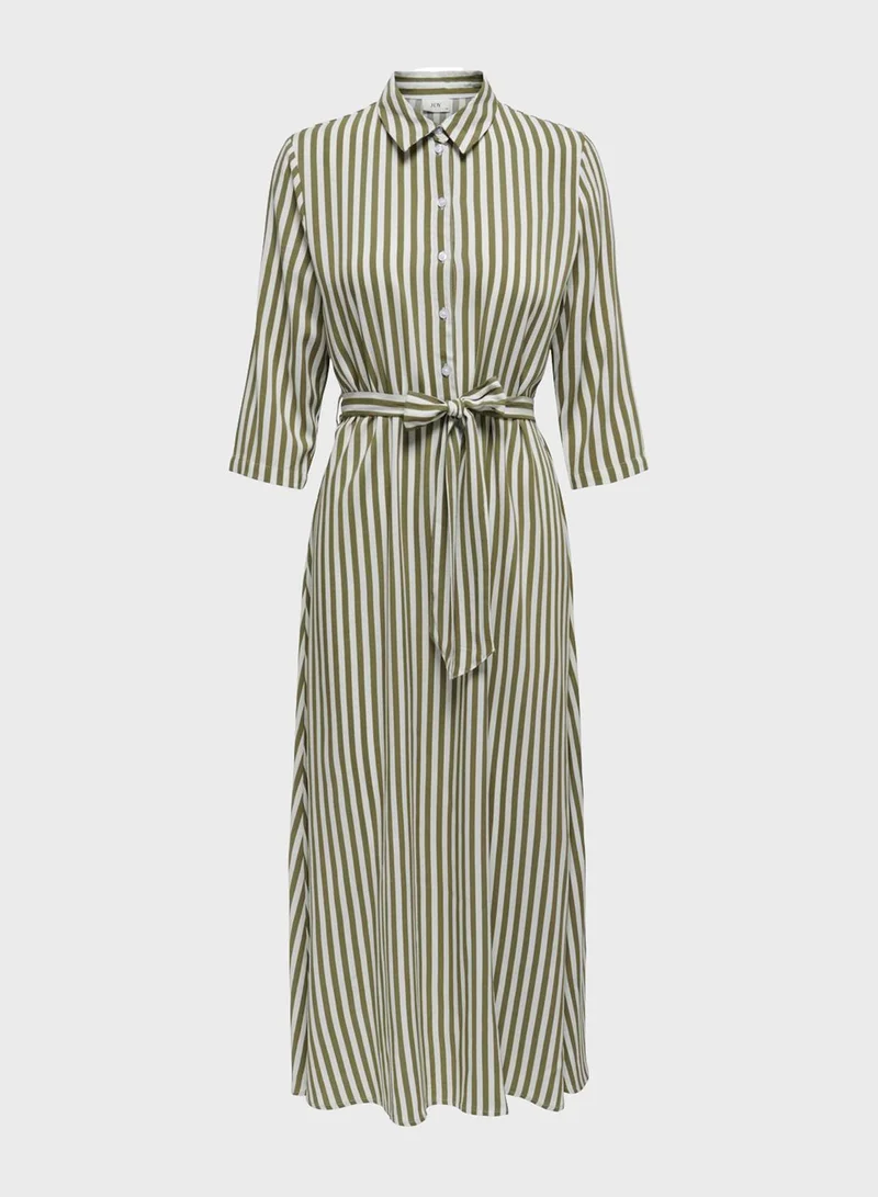Jacqueline de Yong Striped Shirt Midi Dress