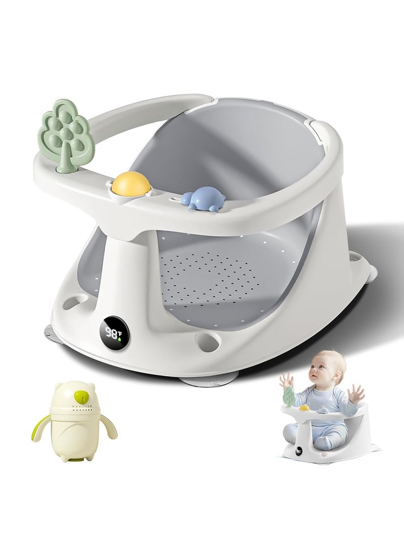LENND Baby Bath Seat for Babies 6 Months & Up, Non-Slip Toddler Bath Seat for Baby Sitting Up, Safe Baby Bath tub Seat with Suction Cups, Soft Cushion, Baby Bath  - Image 1