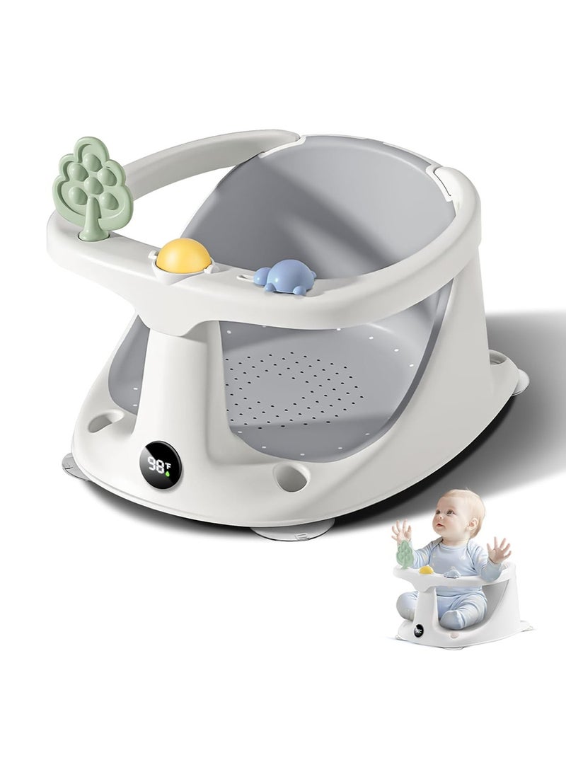 LENND Baby Bath Seat for Babies 6 Months & Up, Non-Slip Toddler Bath Seat for Baby Sitting Up, Safe Baby Bath tub Seat with Suction Cups, Soft Cushion, Baby Bath - Image 1