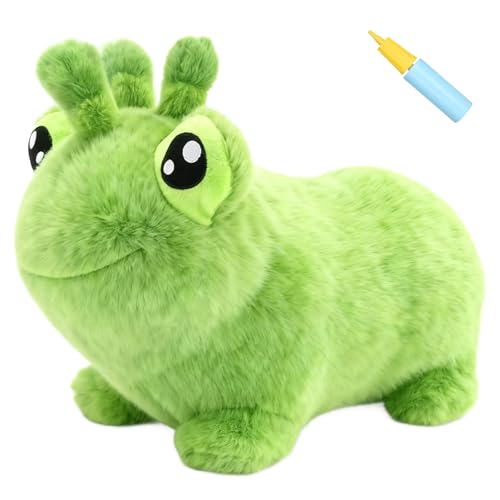 INPANY Bouncy Horse Frog Hopper Toys Toddler Ultra Thick Plush Bouncing Animal Kids Inflatable Ride on Rubber Bouncer Outdoor Indoor Cute Birthday Gift for 2 3 4 Yr Boy Girl - Image 1