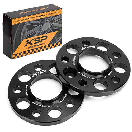 KSP PERFORMANCE KSP 5x112 to 5x112 Wheel Spacers for Mercedes-Benz, 12mm Hubcentric Wheel Spacer for W204 W208 W209 W216 C300 C350 C63 AMG, Forged 5 Lug Tuning Spacer with 66.56mm Hub Bore, 6061T6 Aluminum Black 2PC - Image 1