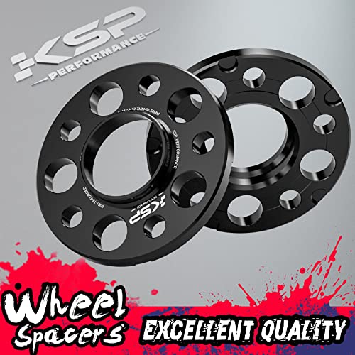 KSP PERFORMANCE KSP 5x112 to 5x112 Wheel Spacers for Mercedes-Benz, 12mm Hubcentric Wheel Spacer for W204 W208 W209 W216 C300 C350 C63 AMG, Forged 5 Lug Tuning Spacer with 66.56mm Hub Bore, 6061T6 Aluminum Black 2PC - Image 5