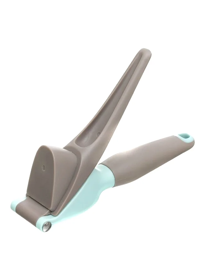 PARFAIT Non-Slip Grip Ergonomic Design Garlic Presser Blue and Brown 5.2 x 4.6 x 18.3 cm HG6086CC