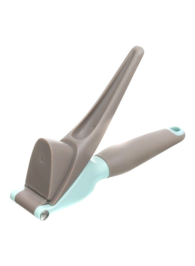 PARFAIT Non-Slip Grip Ergonomic Design Garlic Presser Blue and Brown 5.2 x 4.6 x 18.3 cm HG6086CC - Image 1