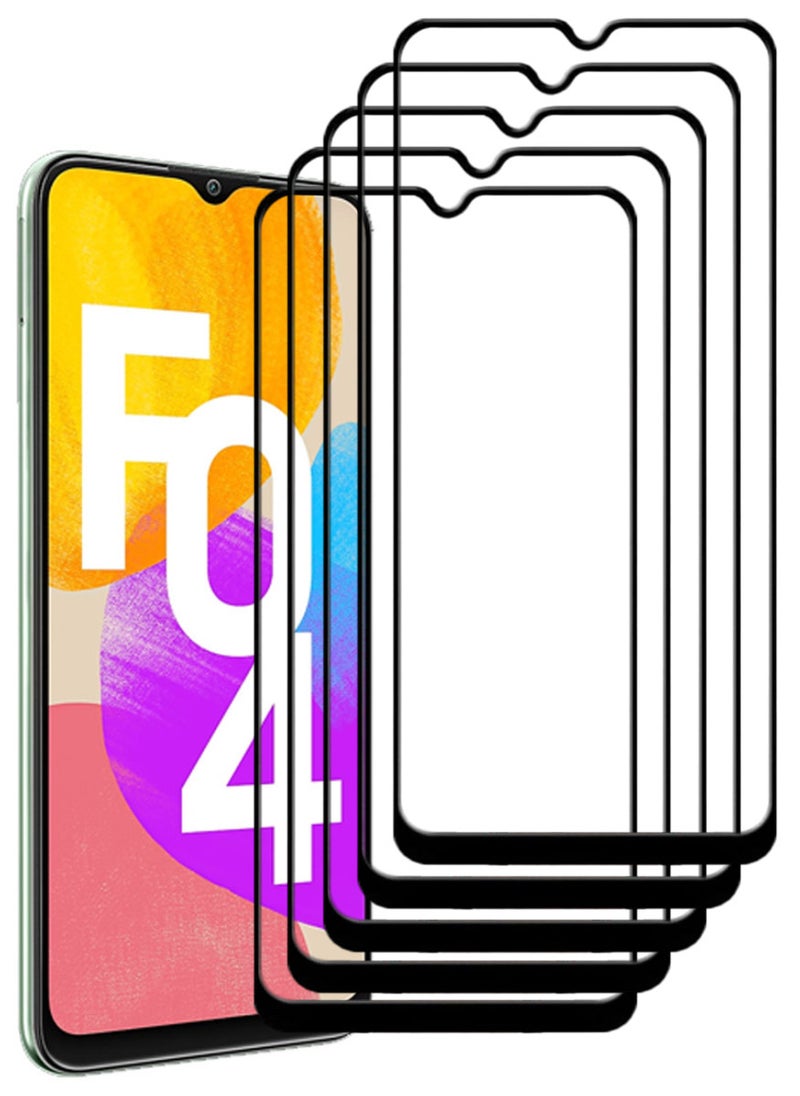 ACLIX 5 Pieces Antistatic ESD Dustproof Premium Quality High Definition Tempered Glass Screen Protector Designed For Samsung Galaxy F04 - Image 1
