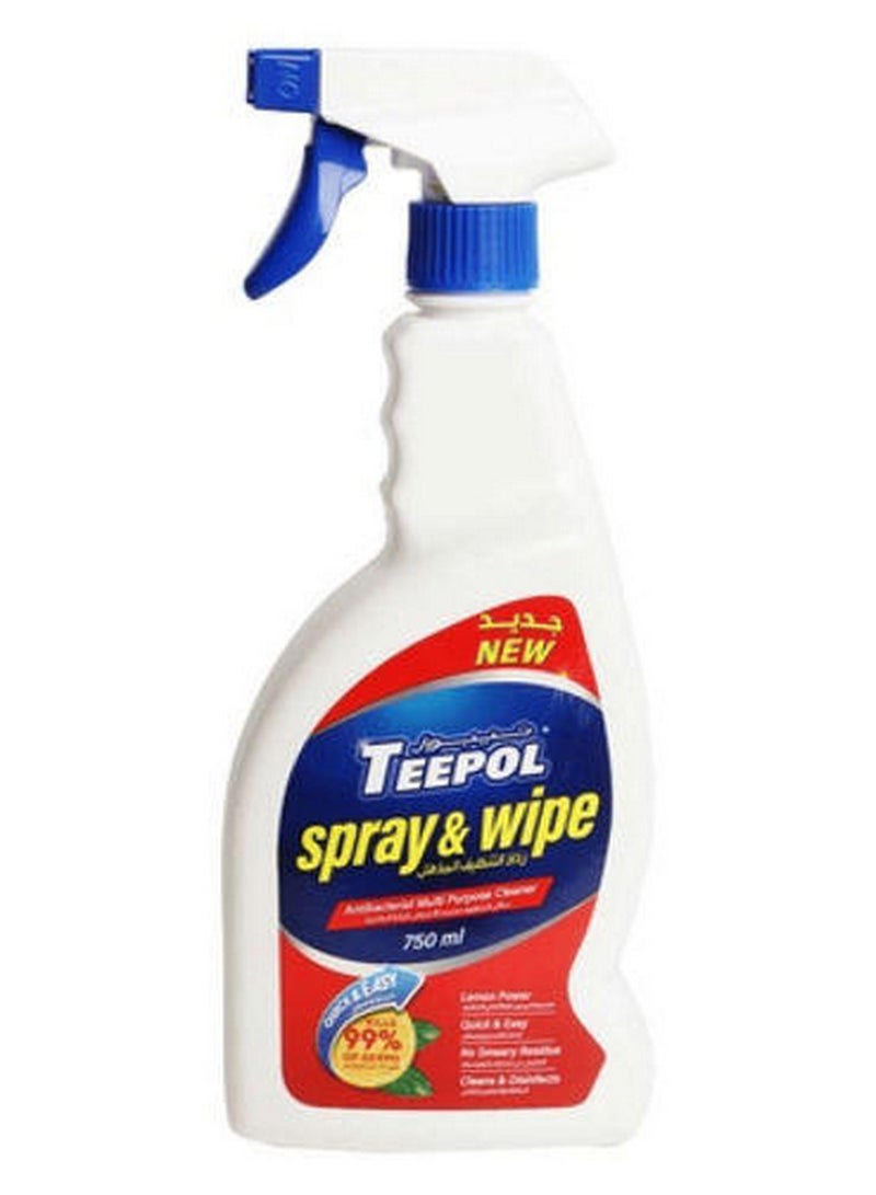 Antibacterial Multi Purpose Cleaner Spray & Wipe Lemon Power 750 ML