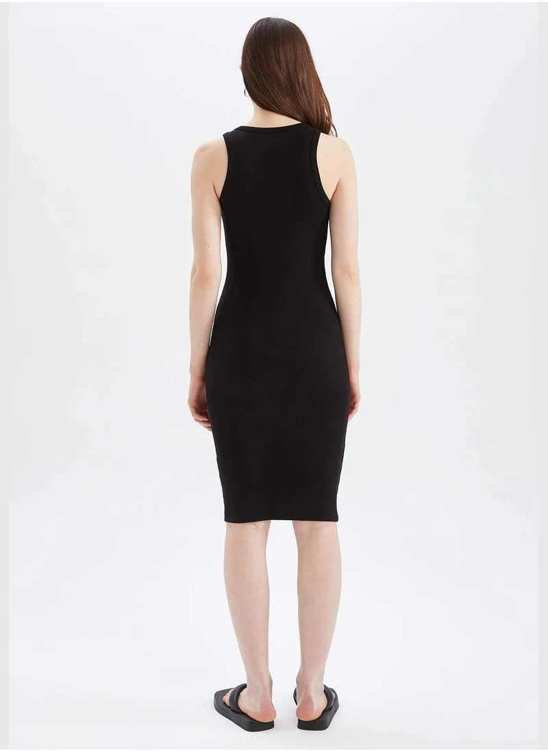 DeFacto Relax Fit Basic Cotton Halter Midi Dress