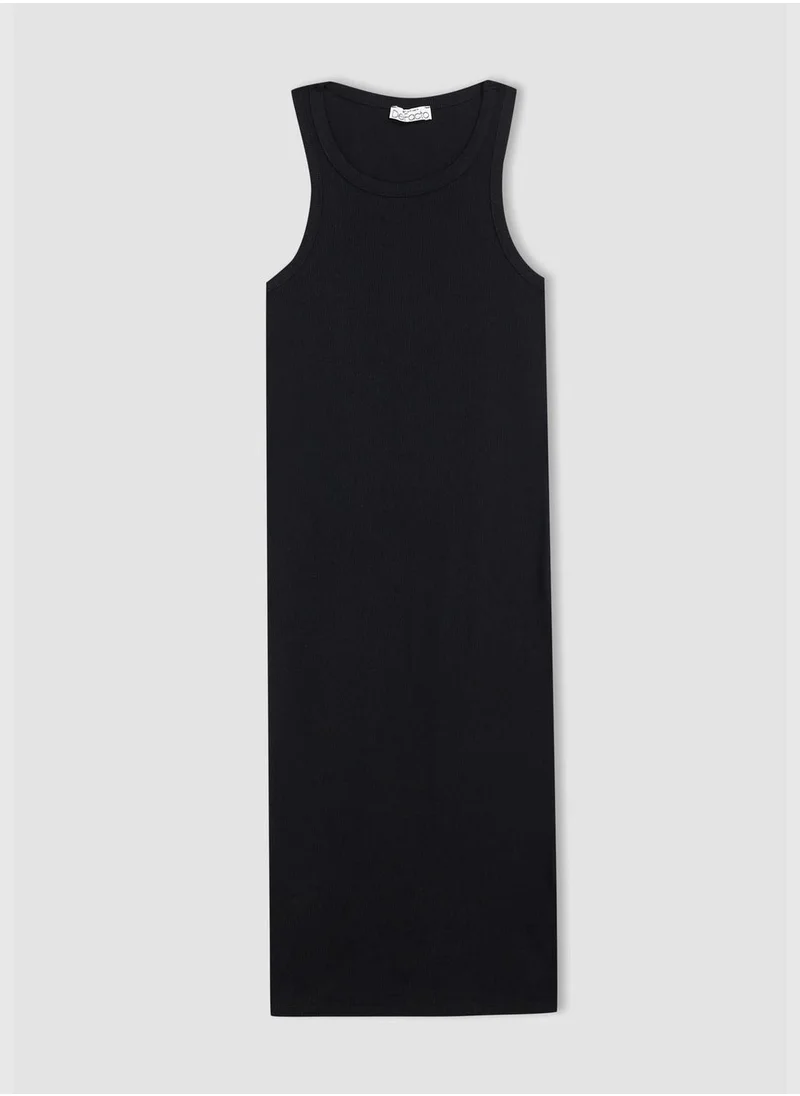 DeFacto Relax Fit Basic Cotton Halter Midi Dress
