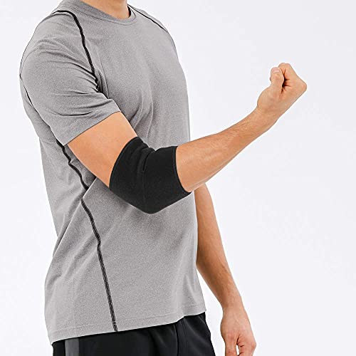 serveuttam� Elbow Support for Gym (1pc) - Elbow Brace for Men Women Workout | Elbow Compression Sleeves for Tendonitis Pain Relief, Tennis, Volleyball, Cricket - Elbow Pain (Black) - Image 4