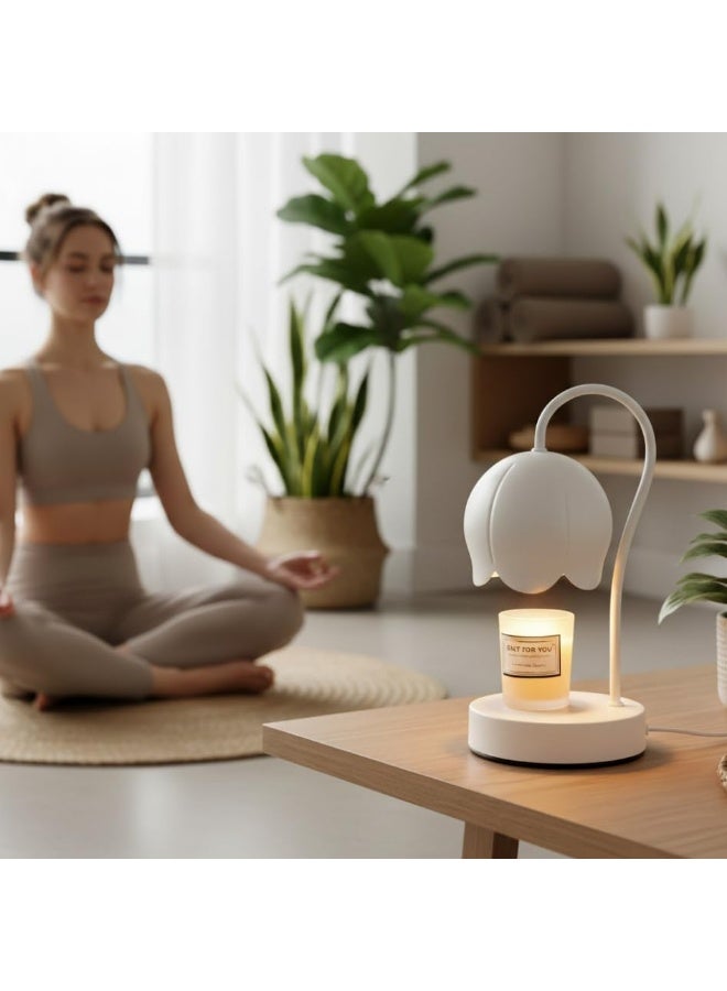 Arabest Candle Warmer Lamp, Dimmable Candle Wax Melting Light with 2 Bulbs, Metal Lampshade&Non-slip Metal Base, for Home Decoration, Gifts - Image 4