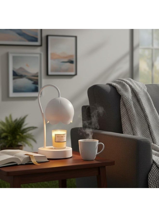 Arabest Candle Warmer Lamp, Dimmable Candle Wax Melting Light with 2 Bulbs, Metal Lampshade&Non-slip Metal Base, for Home Decoration, Gifts - Image 5