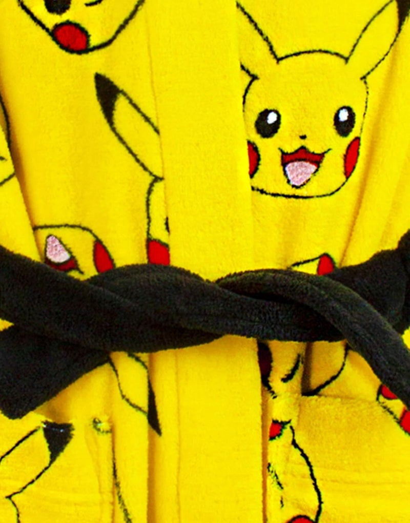Pokémon Store Pokemon Dressing Gown Kids Boys Girls Pikachu 3D Ears Pjs Bathrobe - Image 4