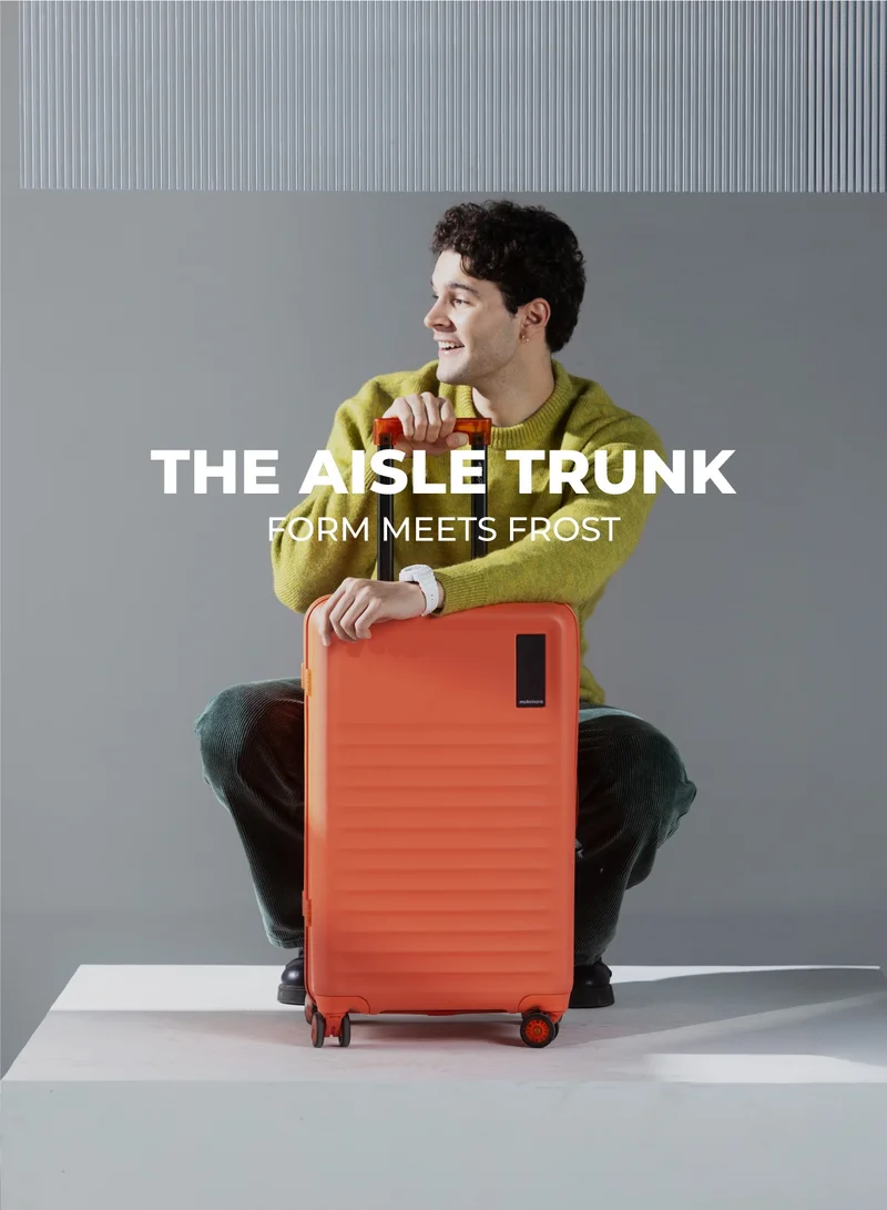 موكوبارا للتجارة ذ.م.م حقيبة سفر دائرية من البولي كربونات المتين - ستاستاردر، برتقالي