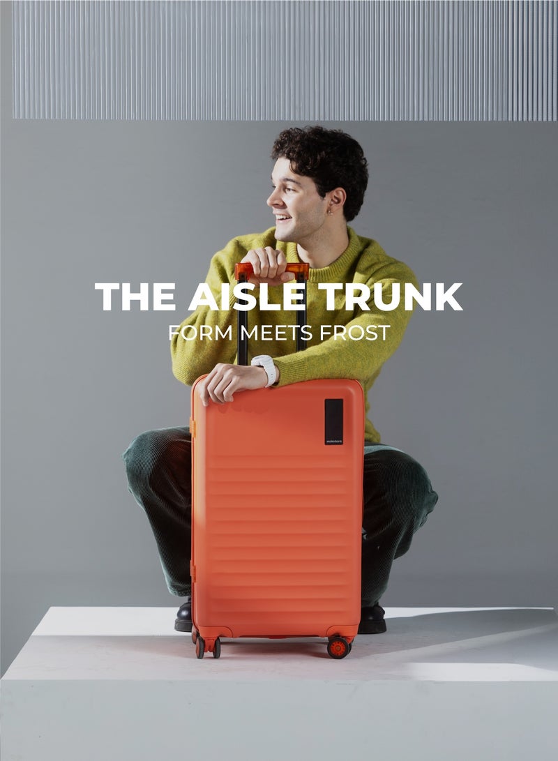 Mokobara The Aisle Trunk Check-In Luggage - Durable Polycarbonate Material | Stardust, Orange - Image 2