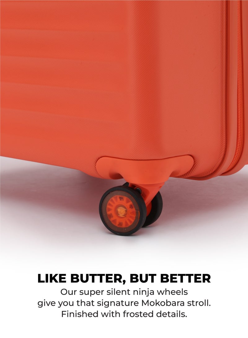 Mokobara The Aisle Trunk Check-In Luggage - Durable Polycarbonate Material | Stardust, Orange - Image 3