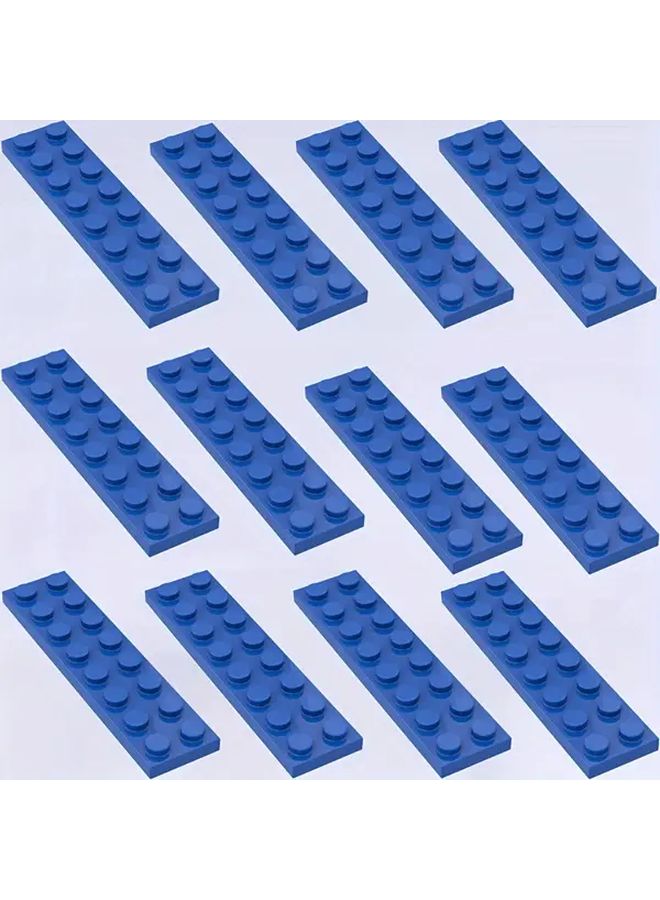 Blue ABS Farm Garden Character Bricks 12pcs Building Blocks DIY Scenes Toys - Image 1