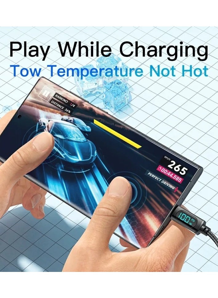 ESSAGER Essager Tape-c Fast Charging Cable Type C to C Black 100W  - Image 5