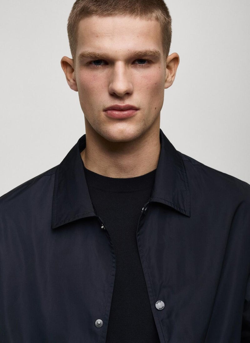 Mango Man Casual Regular Fit Technical Fabric Jacket  - Image 4