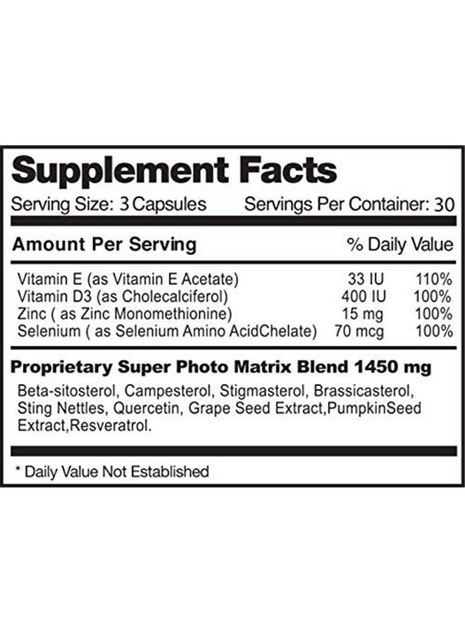 Prostavar 1 Bottle New Improve From Maker of Original Prostavar Ultra Prostate Support 625mg 90% Beta-Sitosterol & 320mg Saw Palmetto + Grape Seed Extract - Image 2