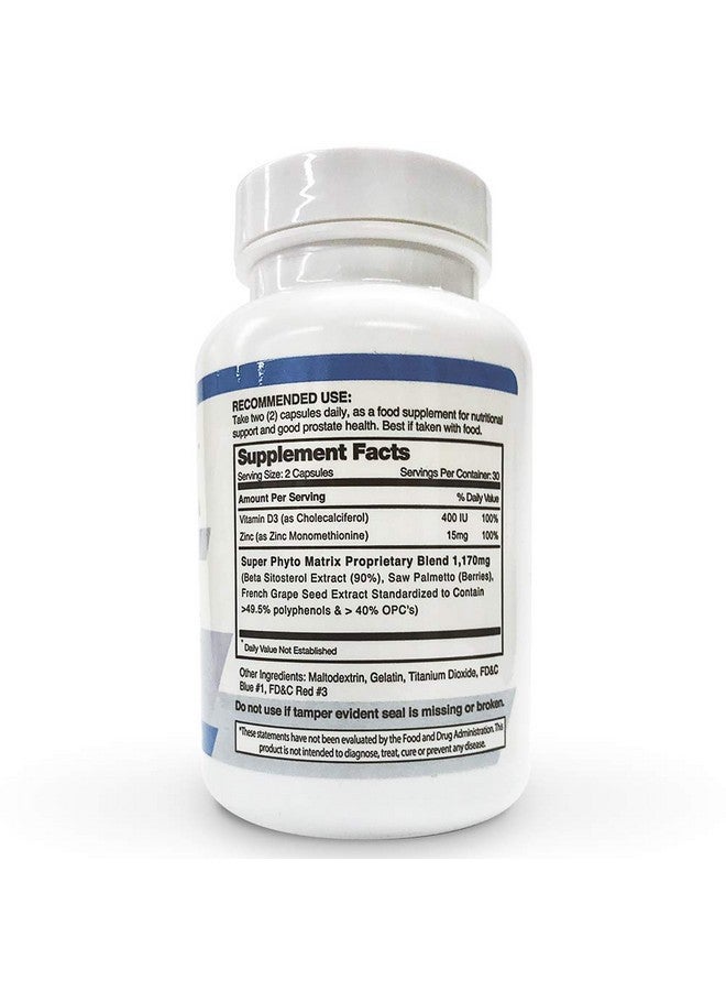 Prostavar 1 Bottle New Improve From Maker of Original Prostavar Ultra Prostate Support 625mg 90% Beta-Sitosterol & 320mg Saw Palmetto + Grape Seed Extract - Image 3