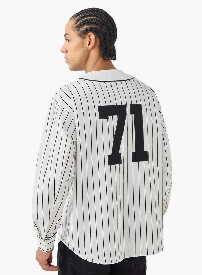 Starter Striped Baseball Shirt with Pocket - Image 3