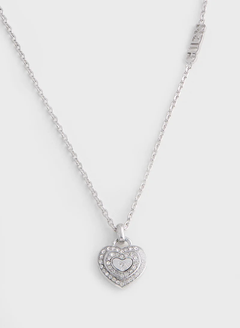 GUESS Pendent Drop Detail Long Necklace