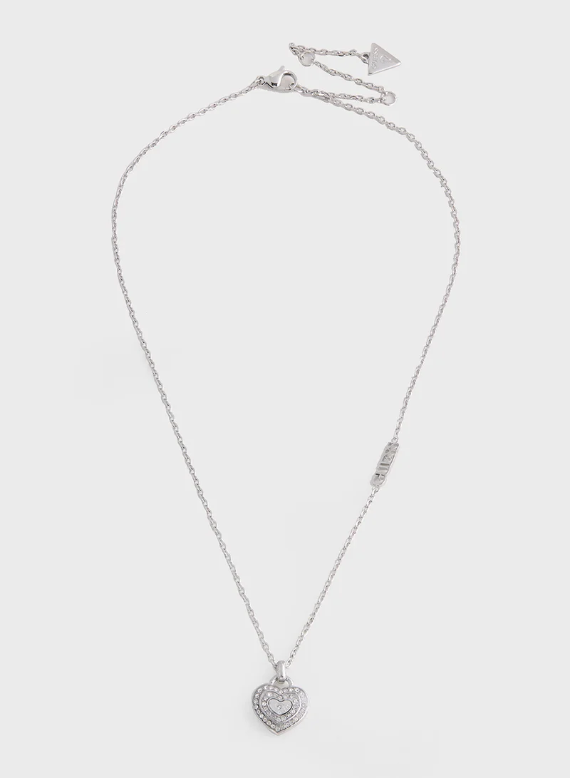 GUESS Pendent Drop Detail Long Necklace