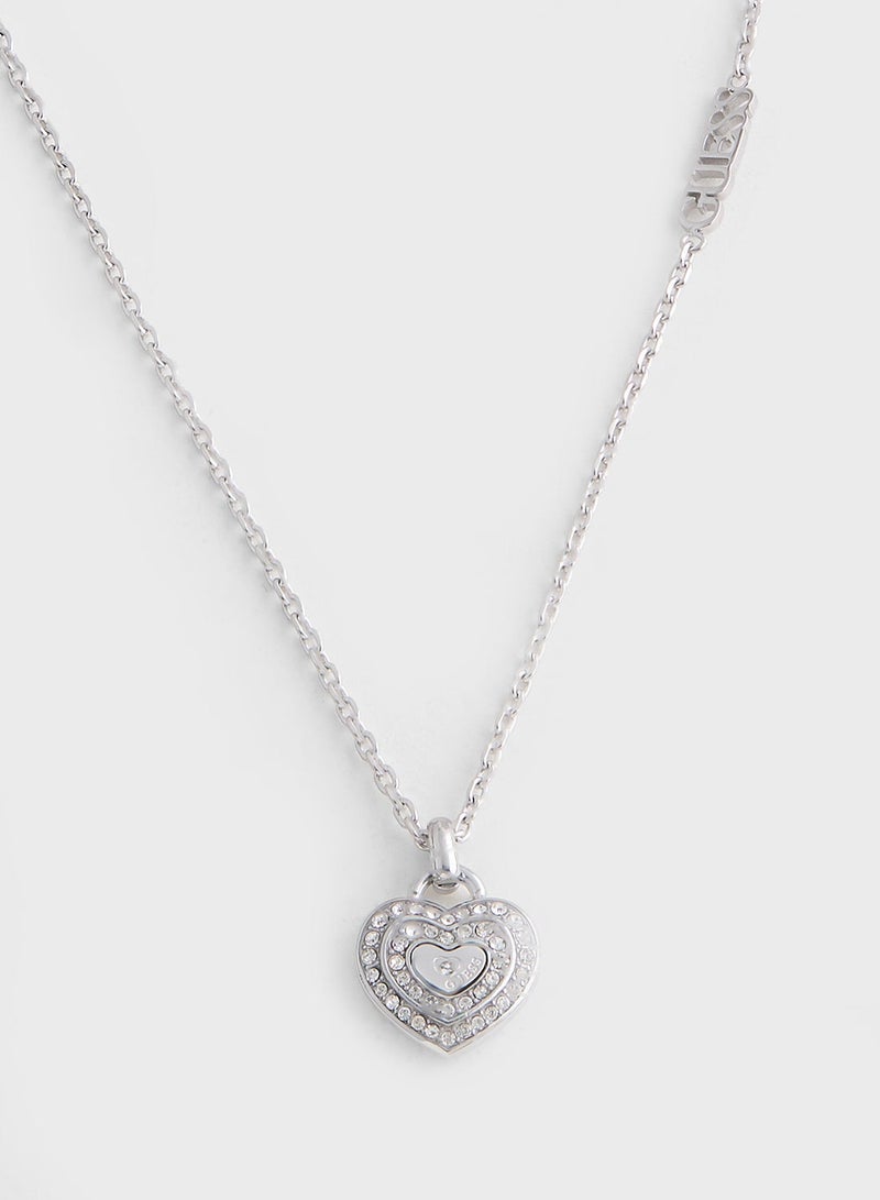 GUESS Pendent Drop Detail Long Necklace - Image 1
