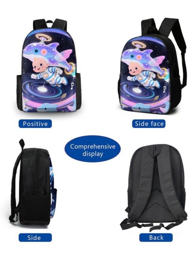 واضح من النار حقيبة ظهر + حقيبة يد + حقيبة قرطاسية | هدية موسم العودة إلى المدرسة / عطلة | مجموعة حقيبة كرتونية من ثلاث قطع، سهلة التعامل مع المناسبات المختلفة (الطلاب والأطفال ونزهات الأصدقاء وتسلق الجبال والمدرسة وما إلى ذلك) - 45 - Image 3