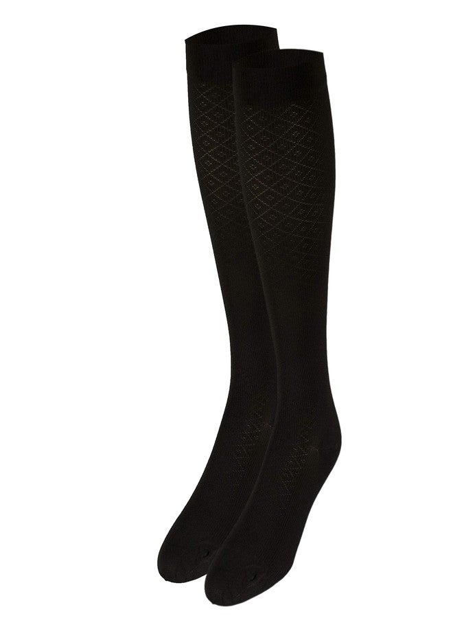 Truform Compression for Women 15-20 mmHg Socks Brown Diamond Pattern, Medium, 2 Count - Image 5