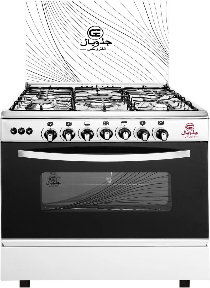 GLOBAL Freestanding Gas Cooker - 5 Brass Burners - Fully Stainless steel  - 60*80 Cm  - Image 1