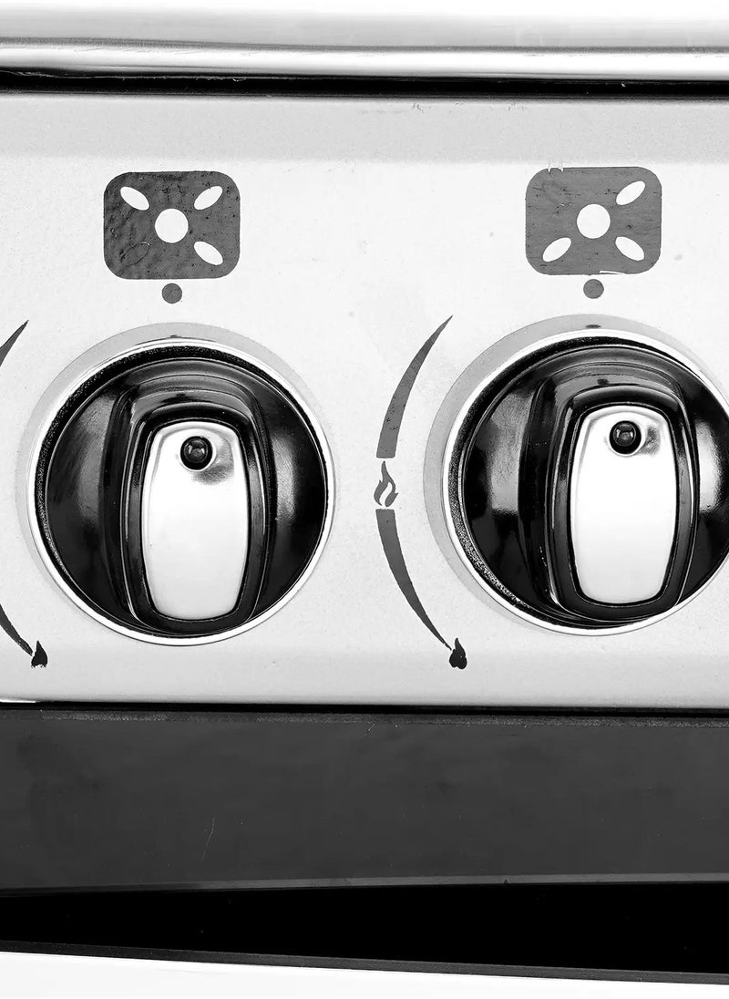 GLOBAL Freestanding Gas Cooker - 5 Brass Burners - Fully Stainless steel  - 60*80 Cm  - Image 2