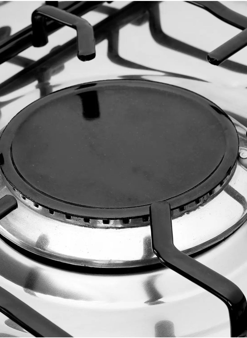 GLOBAL Freestanding Gas Cooker - 5 Brass Burners - Fully Stainless steel  - 60*80 Cm  - Image 3