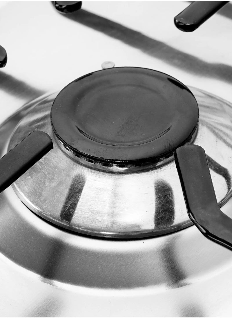 GLOBAL Freestanding Gas Cooker - 5 Brass Burners - Fully Stainless steel  - 60*80 Cm  - Image 4