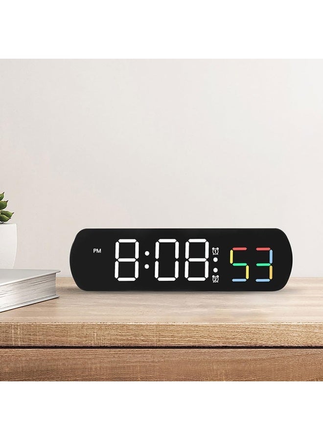 Digital LED Clock with White Backlight - Modern Alarm Clock - Image 1