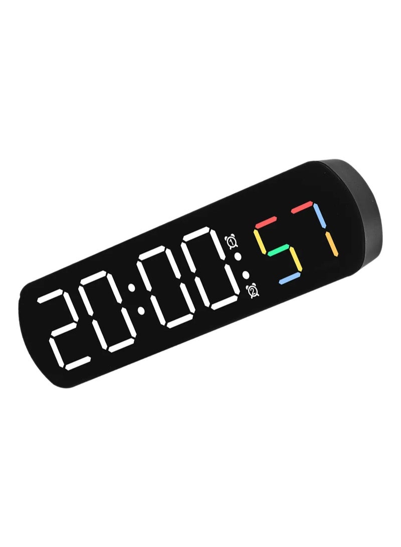 Digital LED Clock with White Backlight - Modern Alarm Clock - Image 2