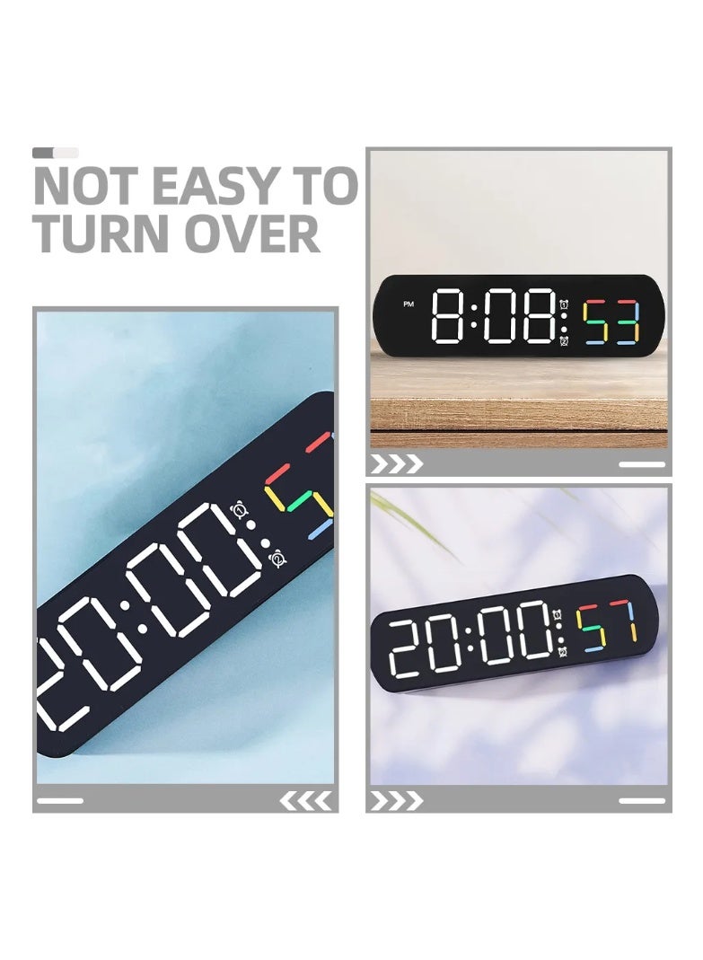 Digital LED Clock with White Backlight - Modern Alarm Clock - Image 5