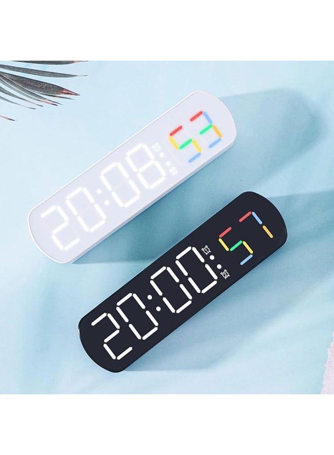 Digital LED Clock with White Backlight - Modern Alarm Clock - Image 4