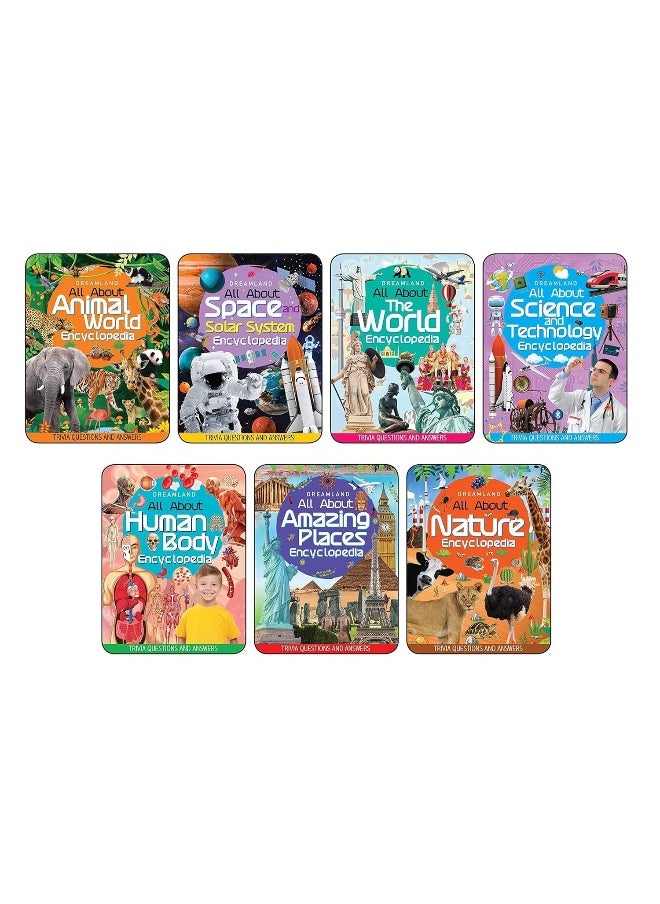 Children encyclopedia books pack for age 5 - 15 years- all about trivia questions and answers | animals world, space and solar system, the world, ... human body, amazing places, nature  - Image 1