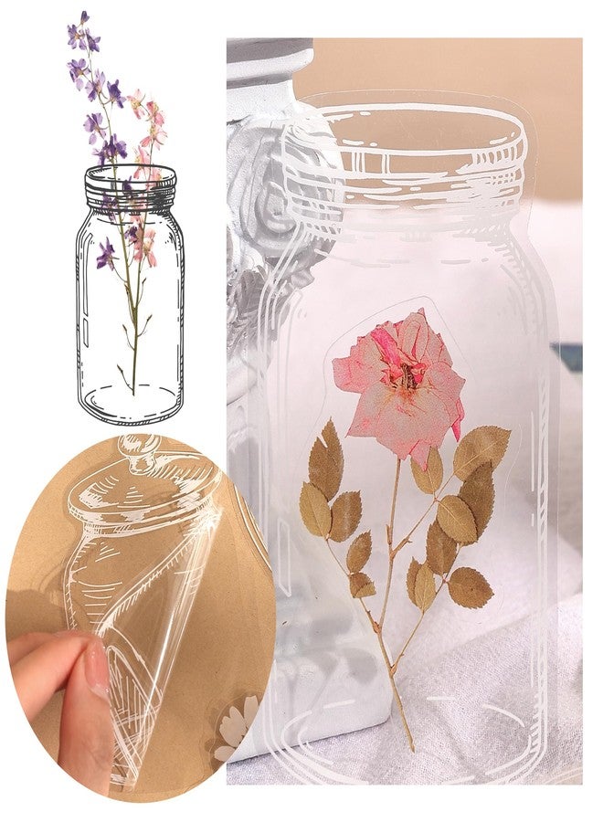 PAGEMORE 380 Pcs Natural Flower Stickers for Scrapbooking, Floral Decorative Retro Decals Aesthetic Watercolor Stickers for Phone Case Stickers Art Journaling Bullet Junk Journal Planners DIY Craft Notebook - Image 4
