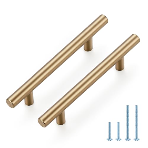 JOY DECOR 30 Pack Champagne Bronze Cabinet Pulls 6 Inch Length 334 Inch 96mm Hole Center Stainless Steel Kitchen Cabinet Handles for Drawer and Cupboard - Image 1