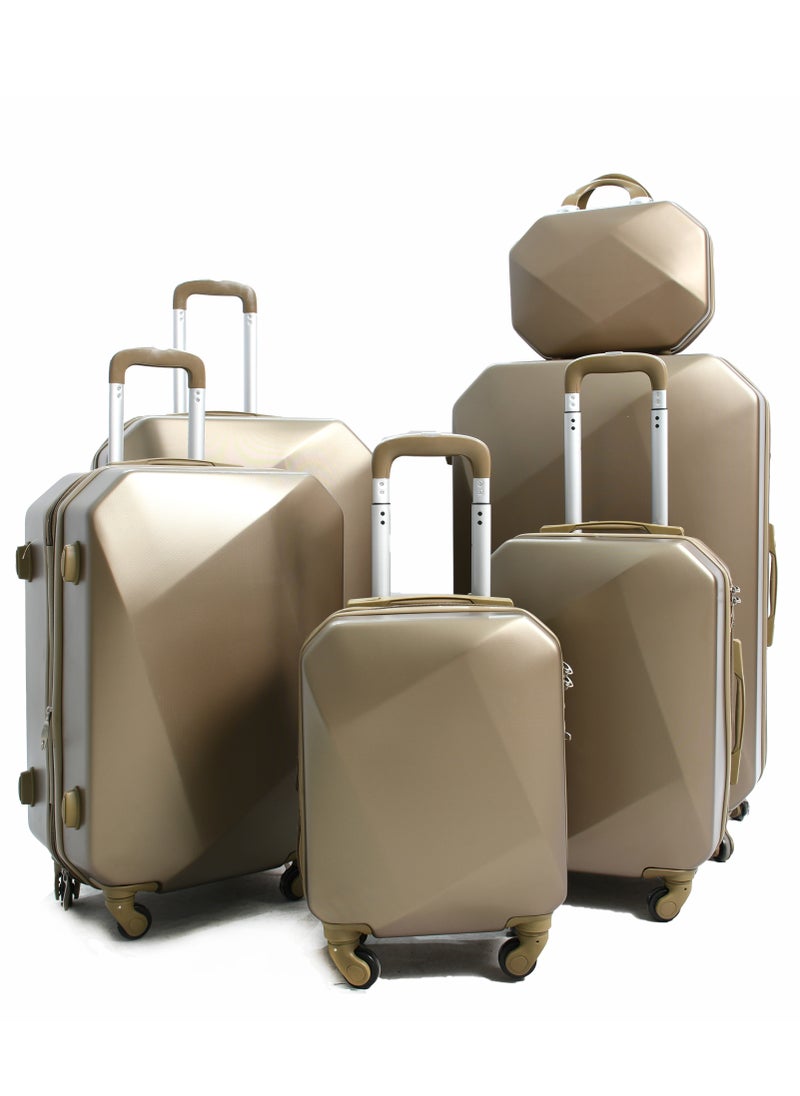 MORANO 6-Piece ABS Spinner Luggage Trolley Set  - Image 1