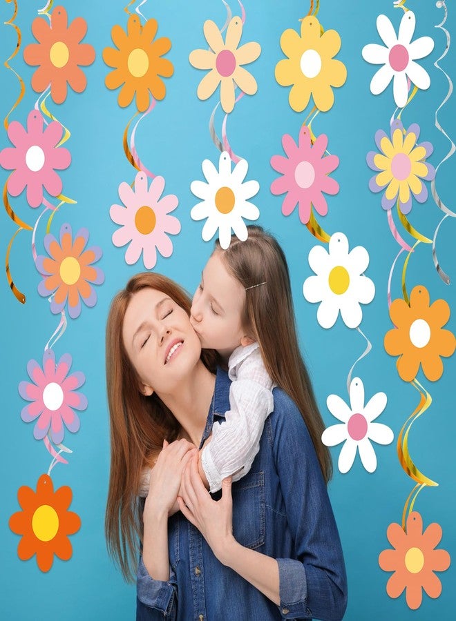MZ.ogm 15 قطعة من زينة حفلات أعياد الميلاد على شكل زهور معلقة على شكل دوامات زينة حفلات أعياد الميلاد الرائعة - Image 4